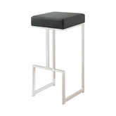 Coaster Gervase Square Bar Stool Black and Chrome Model 105263